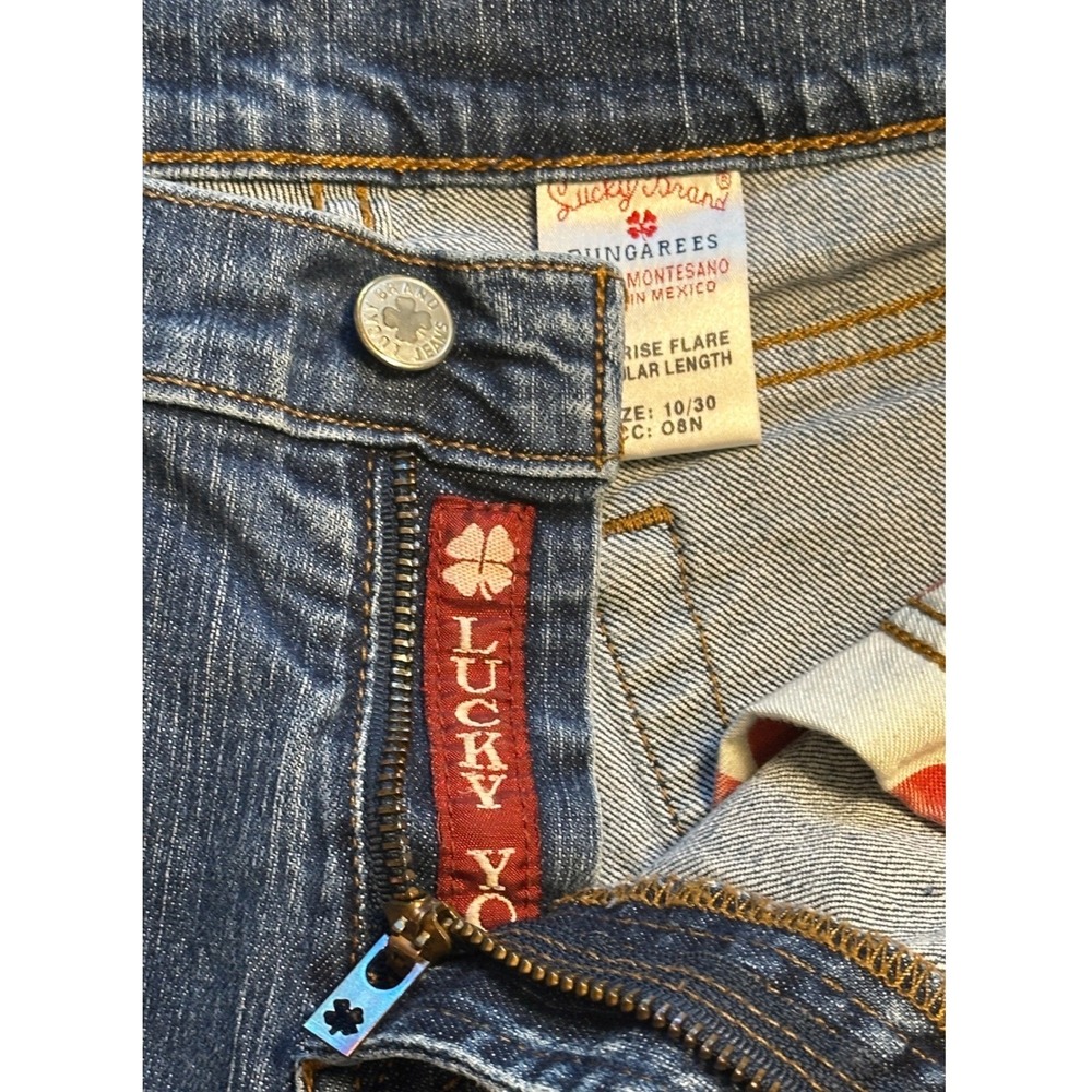 Lucky Brand Vintage Mid Rise Flare Jeans Dk Wash Denim Size 10/30 Regular Length